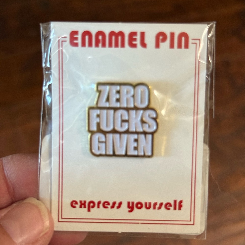 The Found "Zero Fucks Given" Enamel Pin NWT